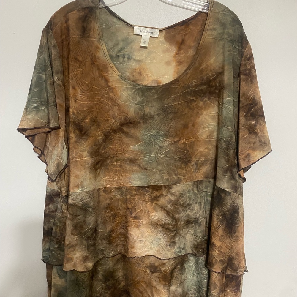 Women’s size 3X dress barn, short sleeve blouse‎